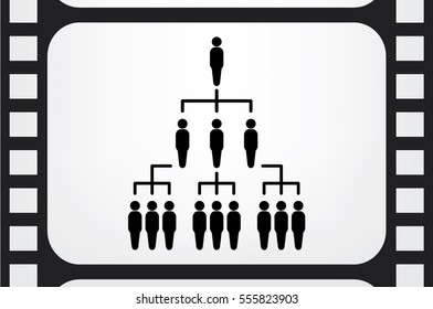 People icon vector illustration eps10. Organization chart infographic. Hierarchy pyramid concept.