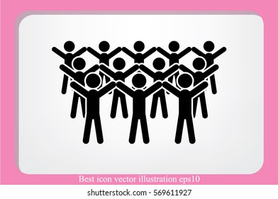 People icon, vector illustration eps10.