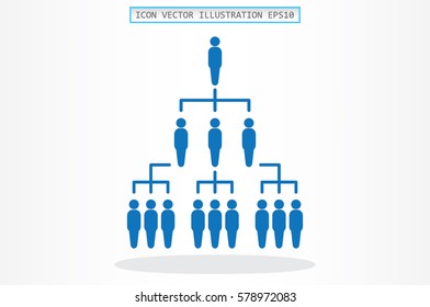 People icon vector illustration eps10. Organization chart infographic. Hierarchy pyramid concept 