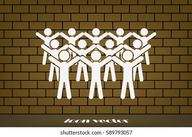 People icon, vector illustration eps10.