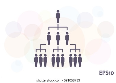 People icon vector illustration eps10. Organization chart infographic. Hierarchy pyramid concept.