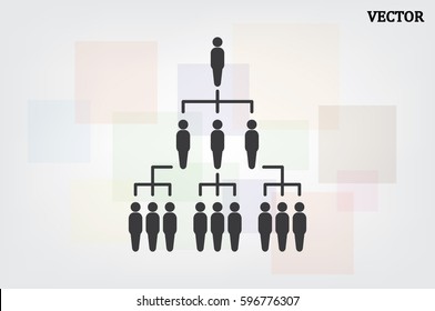 People icon vector illustration eps10. Organization chart infographic. Hierarchy pyramid concept.