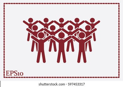 People icon, vector illustration eps10.