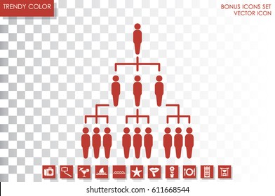 People Icon Vector Illustration Eps10. Organization Chart Infographic. Hierarchy Pyramid Concept.