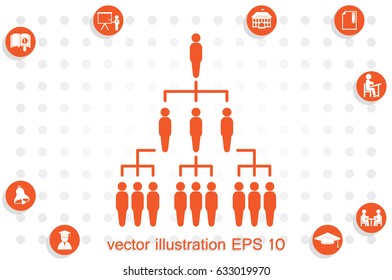 People icon vector illustration eps10. Organization chart infographic. Hierarchy pyramid concept.