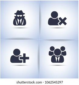People icon vector illustration. Flat design style. illustration isolated on White background