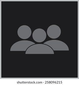 People icon, vector illustration. Flat design style