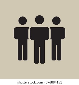people icon, vector illustration. Flat design  