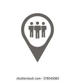 people icon, vector illustration. Flat design style