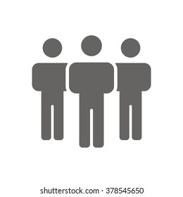 people icon, vector illustration. Flat design style