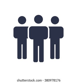 people icon, vector illustration. Flat design style
