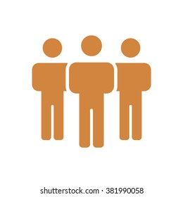 people icon, vector illustration. Flat design style
