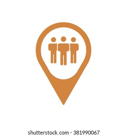 people icon, vector illustration. Flat design style