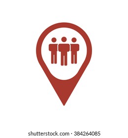 people icon, vector illustration. Flat design style
