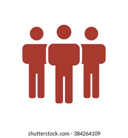 people icon, vector illustration. Flat design style