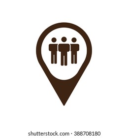 people icon, vector illustration. Flat design style