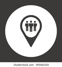 people  icon, vector illustration. Flat design style