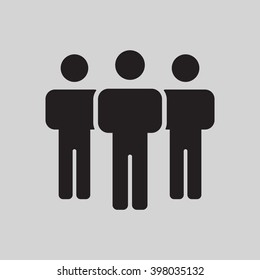 people  icon, vector illustration. Flat design style