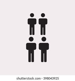 people   icon, vector illustration. Flat design style