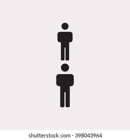 people   icon, vector illustration. Flat design style