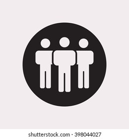 people  icon, vector illustration. Flat design style
