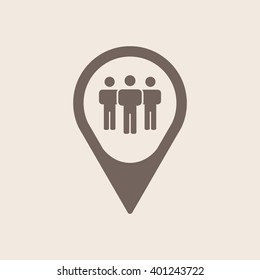 people  icon, vector illustration. Flat design style