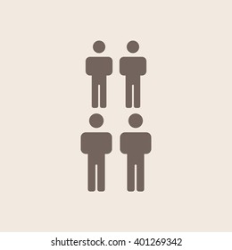 people   icon, vector illustration. Flat design style