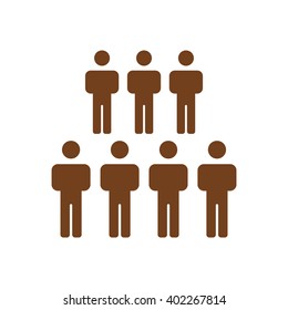 people icon, vector illustration. Flat design style