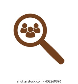 people icon, vector illustration. Flat design style
