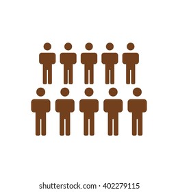 people icon, vector illustration. Flat design style