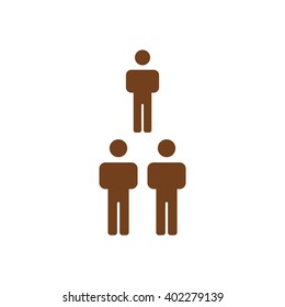 people icon, vector illustration. Flat design style