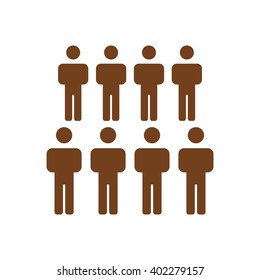 people icon, vector illustration. Flat design style