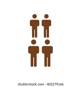 people icon, vector illustration. Flat design style