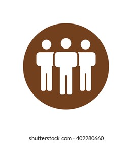 People icon, vector illustration. Flat design style