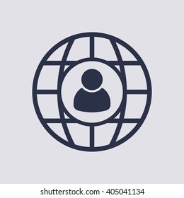 people   icon, vector illustration. Flat design style