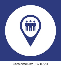 people  icon, vector illustration. Flat design style