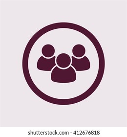 people   icon, vector illustration. Flat design style
