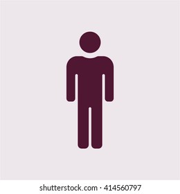 people icon, vector illustration. Flat design style