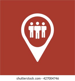 people  icon, vector illustration. Flat design style