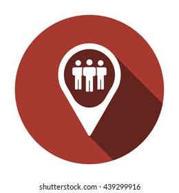 people  icon, vector illustration. Flat design style