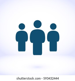 people icon, vector illustration. Flat design eps 10