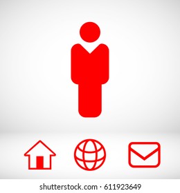 people icon vector illustration. Flat design style