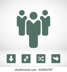 people icon vector illustration. Flat design style