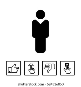 people icon vector illustration. Flat design style