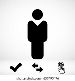 people icon vector illustration. Flat design style