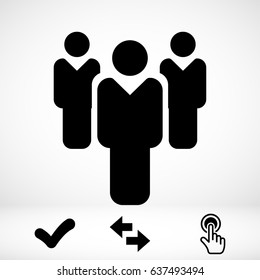 people icon vector illustration. Flat design style