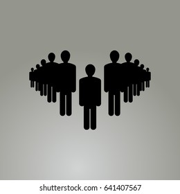 people icon, vector illustration. Flat design style