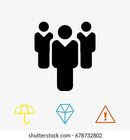 people icon vector illustration. Flat design style