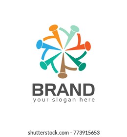 People icon, vector illustration. Flat design style