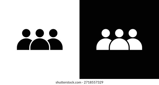 Icono de personas Ilustración vectorial - Iconos de vector de estilo negro de alta calidad